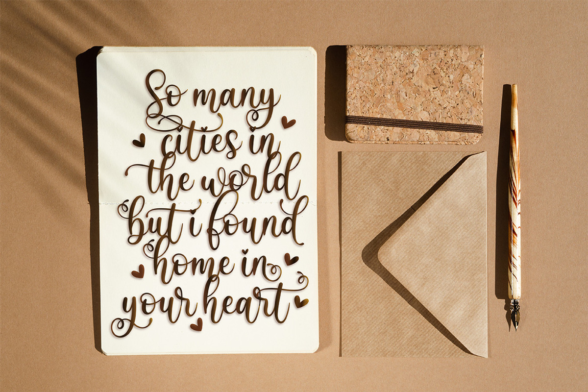 Sefilya | Beauty Script, a Script Font by Almeera Std (Photo 2 of 10)