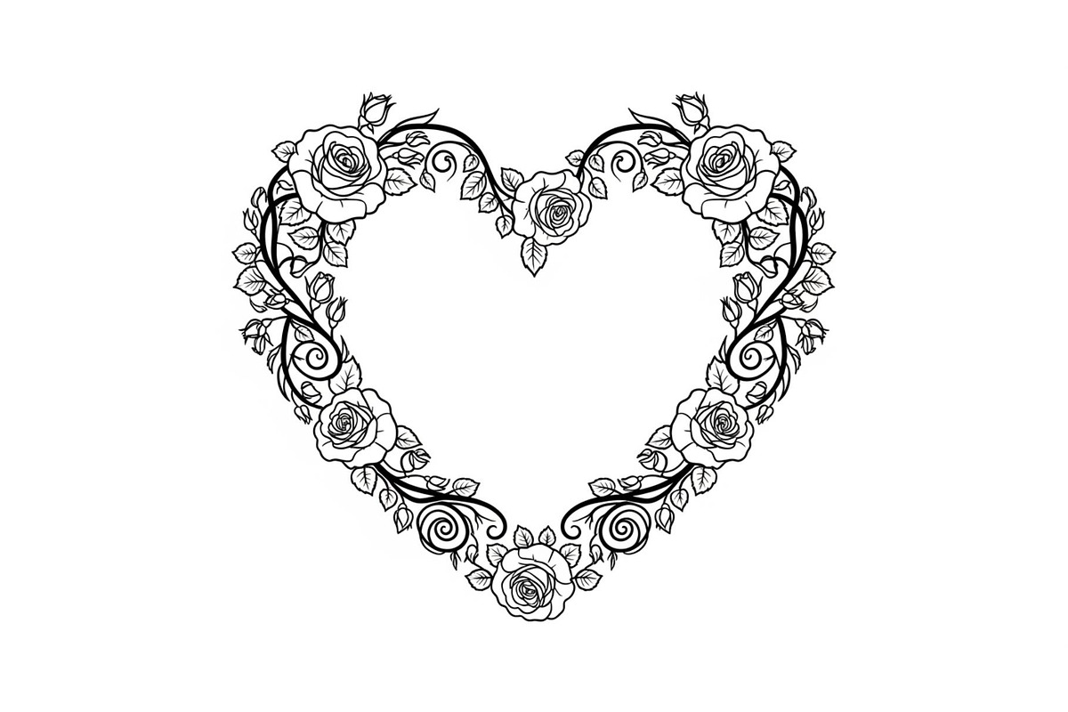 Floral Heart Frame SVG Bundle, an Illustration by Designs_River (Photo 27 of 31)