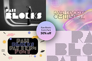 Raw Blocks- Elegant Retro Fonts Pack, a Font by CreativeFolks (Thumbnail 1 of 24)