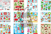 Mega Christmas Bundle -3500 graphics, an Illustration by PrettyBundles (Thumbnail 3 of 13)