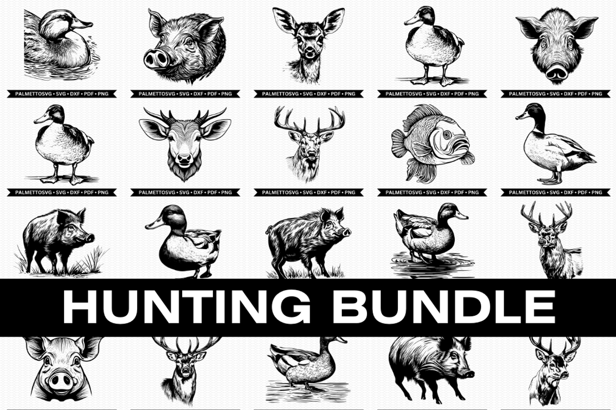 600+ Hunting & Fishing SVG Files, an Animal Illustration by palmettosvg (Photo 2 of 2)