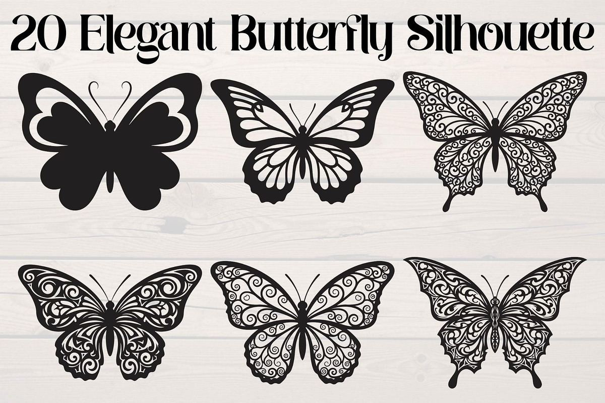 Elegant Butterfly Silhouette, an Object Graphic by Designer_Momina (Photo 1 of 20)