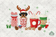 Dachshund Christmas Latte Coffee Png, an Illustration by Craft Nest (Thumbnail 1 of 6)