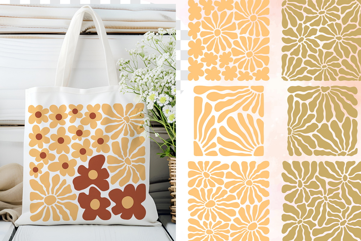 Groovy Earth Tone Flower PNG Set, an Object Graphic by Flourish Spark (Photo 7 of 10)