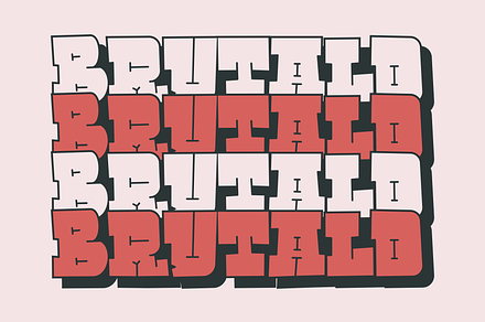 Brutald, a Slab Serif Font by 24Design Studios