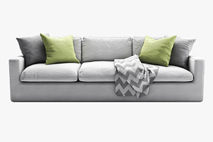 Vogue Three-seat Sofa 3d Model