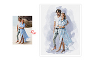 Watercolors Couple's Dreamy Painting, an Action Add-On by MRI STUDIO (Thumbnail 7 of 26)