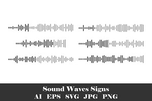 Sound Waves Signs, a Technology Illustration by vikkishop
