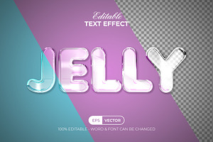 Jelly Text Effect Transparent Style