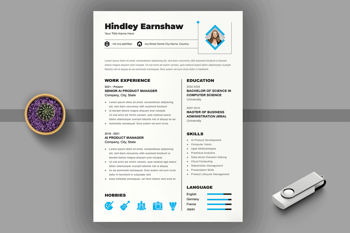 Resume Template, a Resume Template by MightyDesign (Photo 1 of 8)