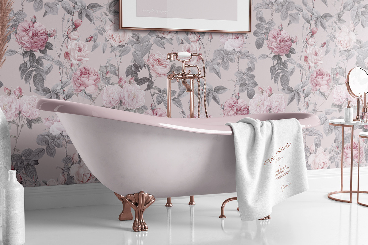Pastel Pink Flowers Paper Pack, a Pattern Graphic by paper aesthetic (Photo 5 of 9)