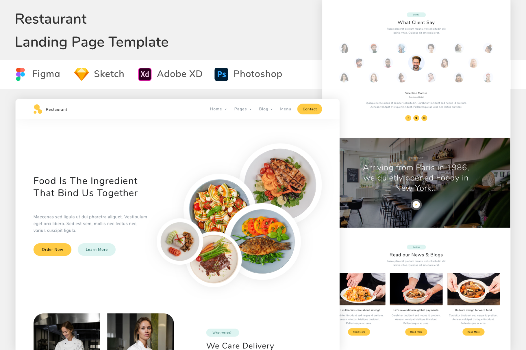 Restaurant Landing Page Template, a Landing Page Template by Betush ...