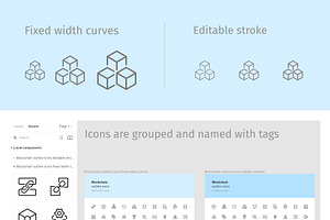 Blockchain Outline Icons