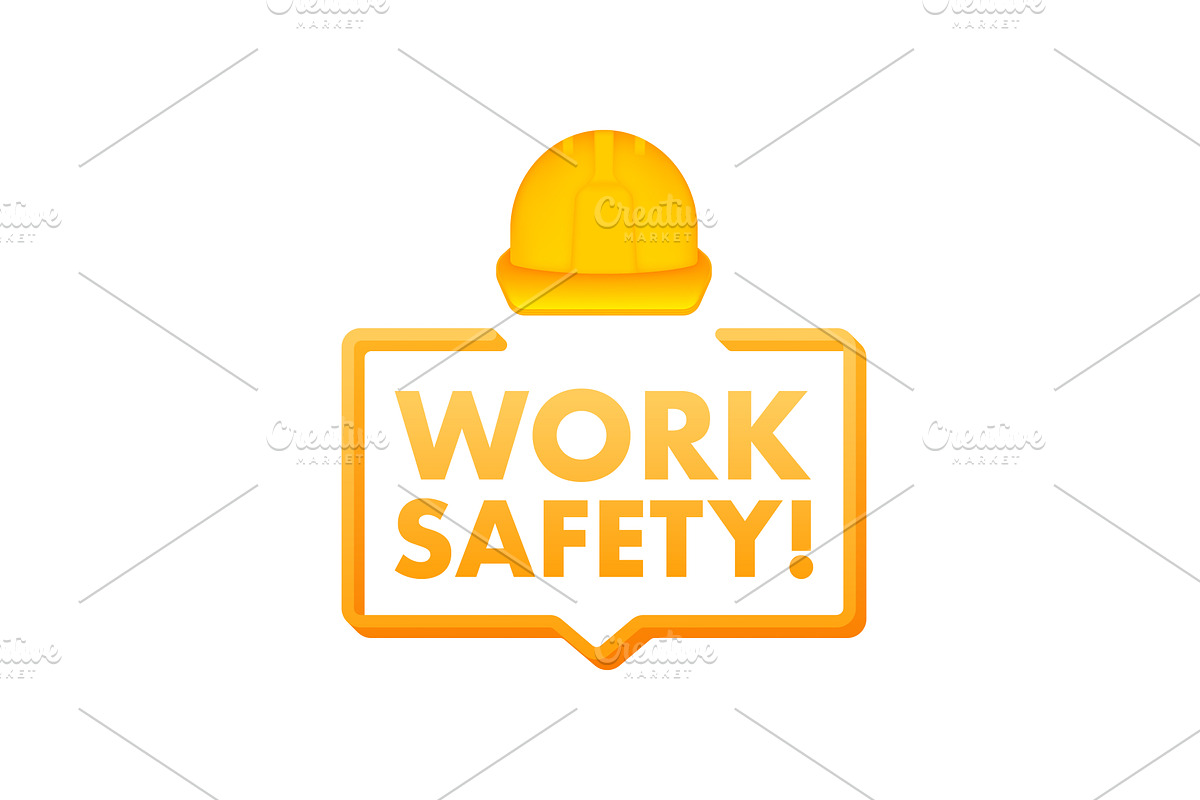 Work safety sign promoting workplace, an Illustration by DG-Market