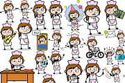 Waitress ~ Cartoon Character Set, a Food Illustration by The Toon Company (Thumbnail 5 of 10)