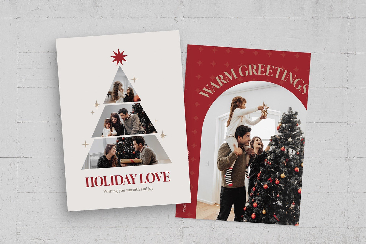 Christmas Greetings Card Template, a Stationery Template by BrandPacks (Photo 2 of 4)