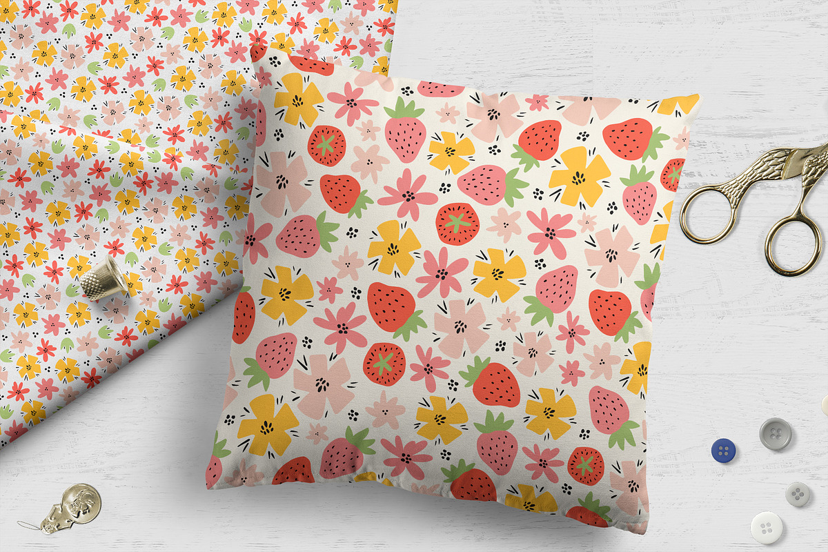 Happy Fruits seamless patterns, a Pattern Graphic by Cozy pattern shop (Photo 5 of 6)