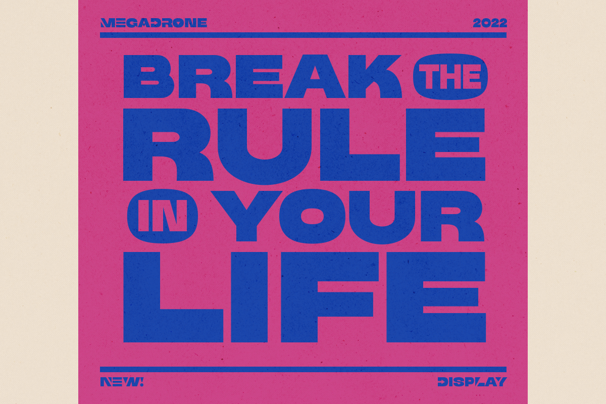 Mega Drone - Black Display Font, a Font by Sarid Ezra (Photo 7 of 12)