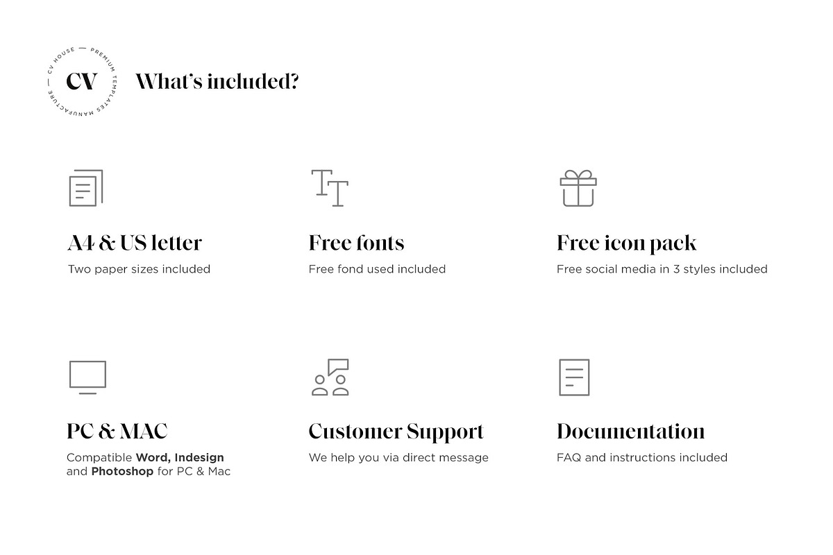 Jess | CV / resume template, a Resume Template by CV house (Photo 9 of 9)
