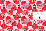 Japanese Cranes Seamless Patterns, a Pattern Graphic by KaramfilaS (Thumbnail 10 of 19)