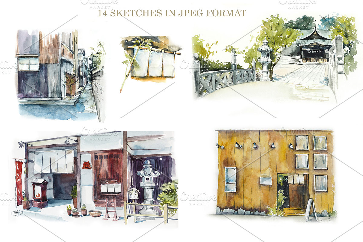 Japanese Watercolor Sketches, a Food Illustration by Budogoshch (Photo 4 of 7)