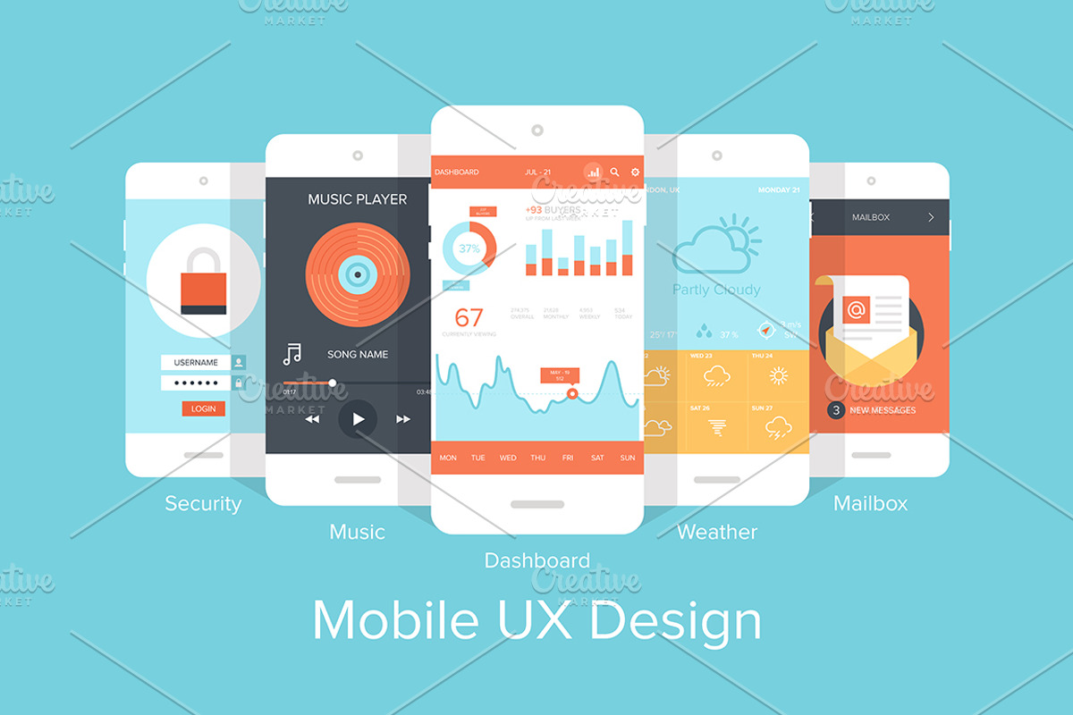 Mobile UI., a Technology Illustration by Maxim_Basinski (Photo 2 of 2)