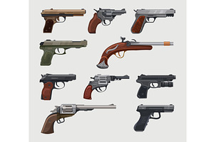 Guns, Pistols, Revolvers, Vintage