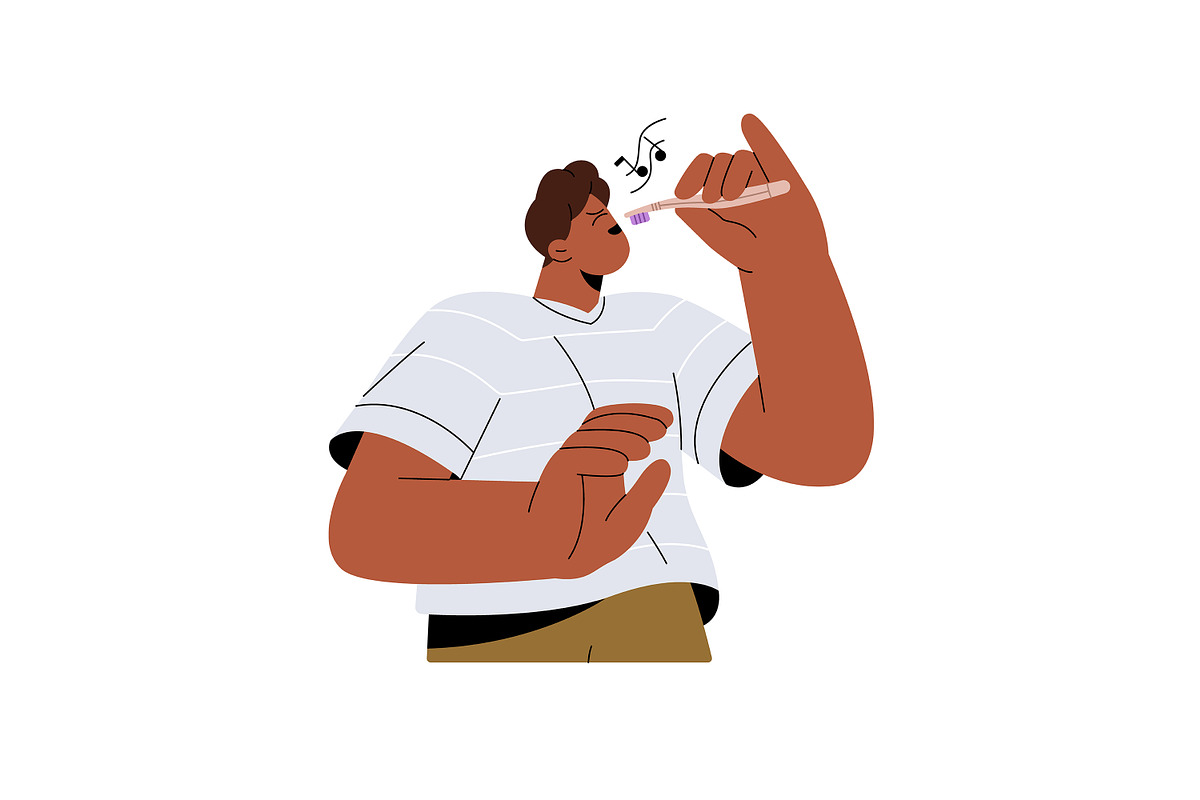 People brushing teeth set, a Person Illustration by PaperTrident (Photo 3 of 11)