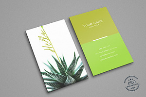 Green Natural Colors Business Card