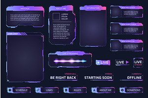 Game stream panels. Twitch streaming, a Graphic by Stock-Smart-Start