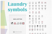 Laundry Symbols Vector, an Outline Icon by HYDNSTUDIO (Thumbnail 1 of 5)
