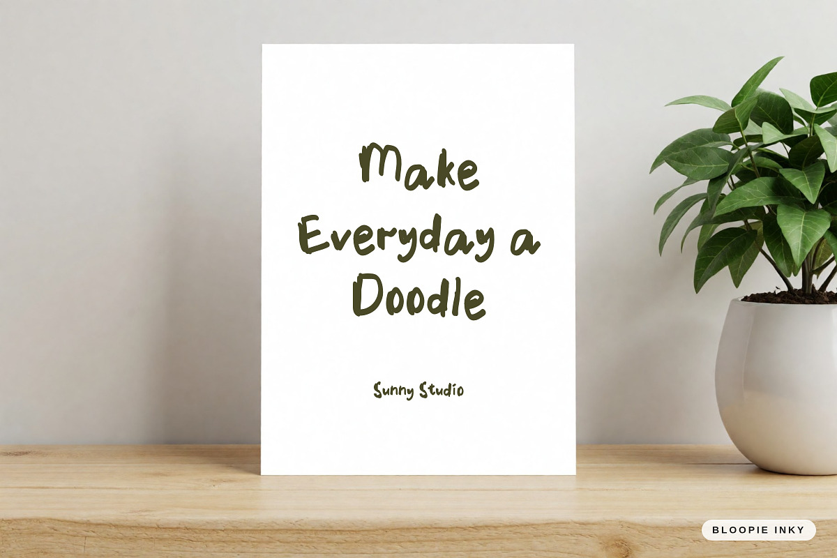 Bloopie Inky – Playful Hand-Painted, a Sans Serif Font by Gookkis Studio (Photo 13 of 16)