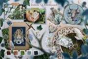 Imbolc Celtic Winter Watercolor Set, a Texture Illustration by Fluffy Unicorn (Thumbnail 2 of 13)