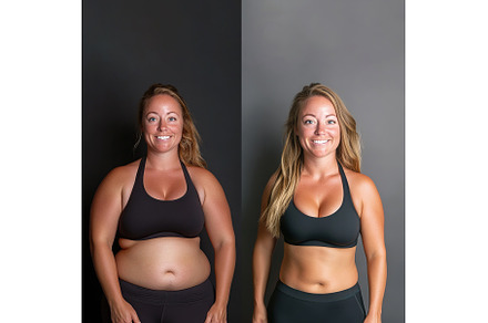 Side by side comparison of woman, a Person Photo by Lermont51