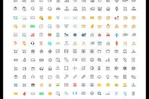 3000 Mega Bundle Line&color Icons