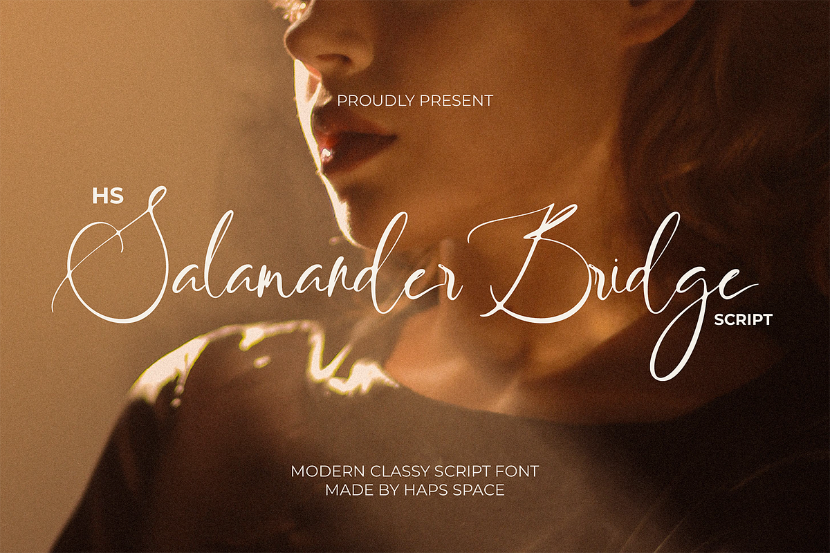 Salamander Bridge Classy Script, a Script Font by Haps Space (Photo 1 of 10)