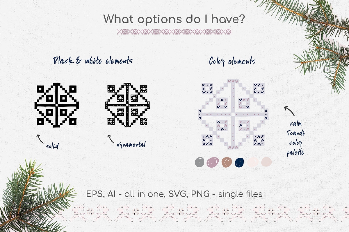 Scandi knit ornaments collection, an Animal Illustration by Gray Cat Graphics (Photo 3 of 18)
