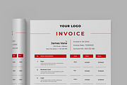 Red Invoice Template, a Stationery Template by MightyDesign (Thumbnail 4 of 8)