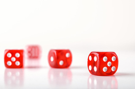 Dice for playing games of chance on white isolated background, an Arts & Entertainment Photo by Davizro's Market