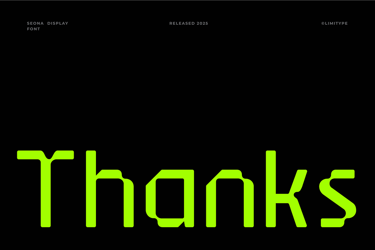 Seona - Futuristic Font, a Sans Serif Font by limitype (Photo 10 of 10)