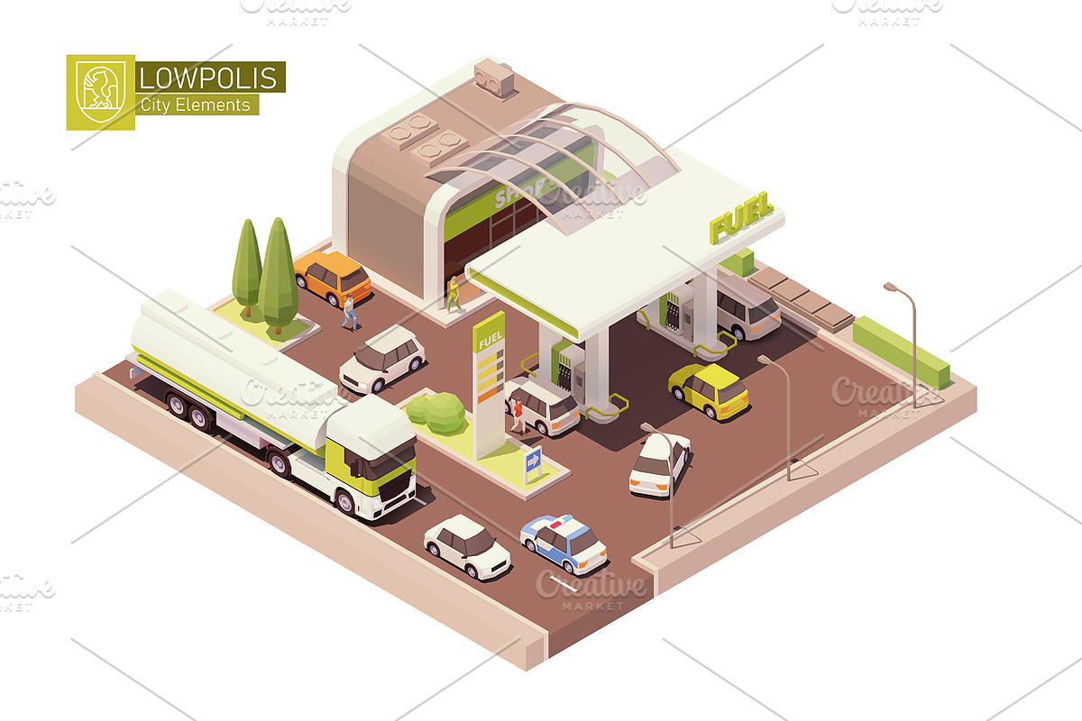 Isometric city map elements, an Object Graphic by tele52 (Photo 14 of 72)
