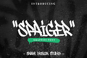 Spaiger - Graffiti Font, a Font by Snape Design Studio (Thumbnail 1 of 5)