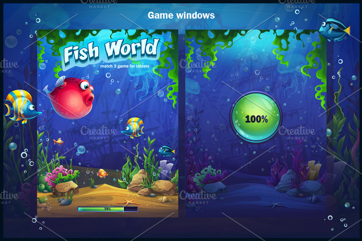 Fish world mach 3 for tablets, an Animal Illustration by Nearbirds (Photo 3 of 9)
