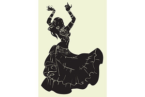 Tribal Fusion bellydancer dance silhouette