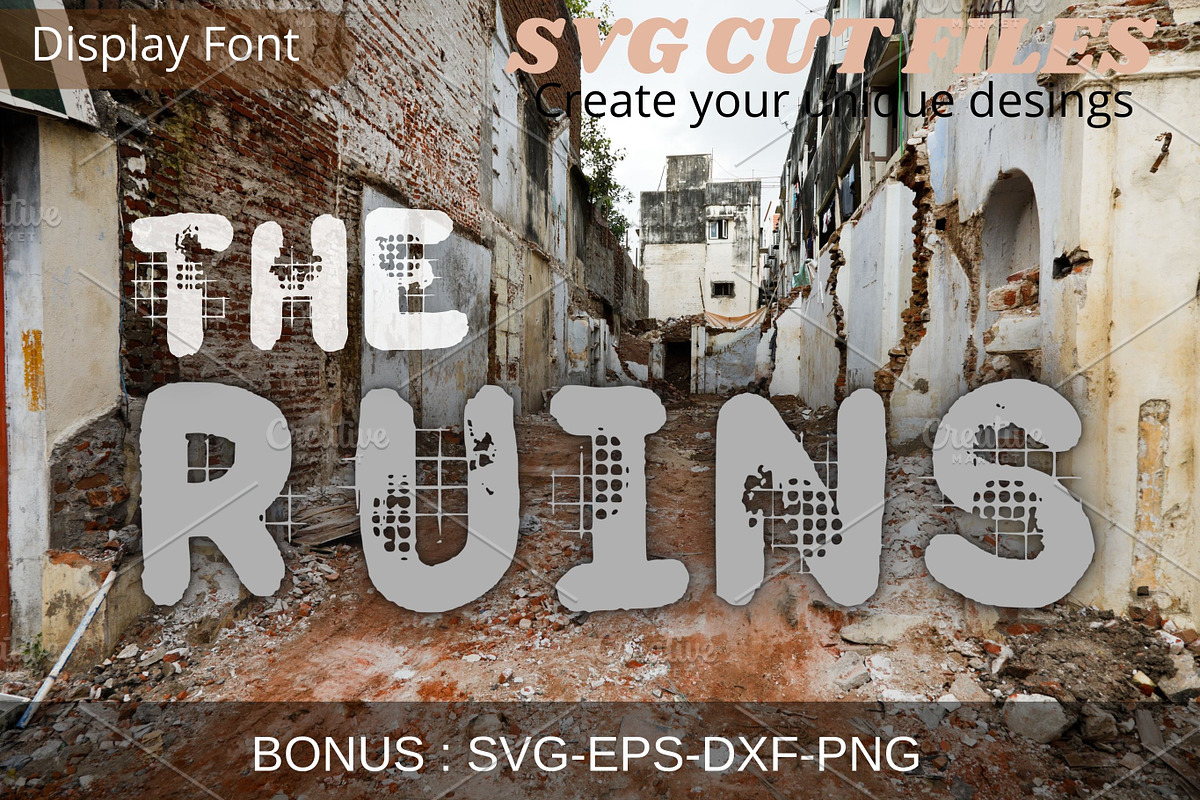 The Ruins Font, SVG Font, a Font by Tattoo Worker Studio (Photo 1 of 4)