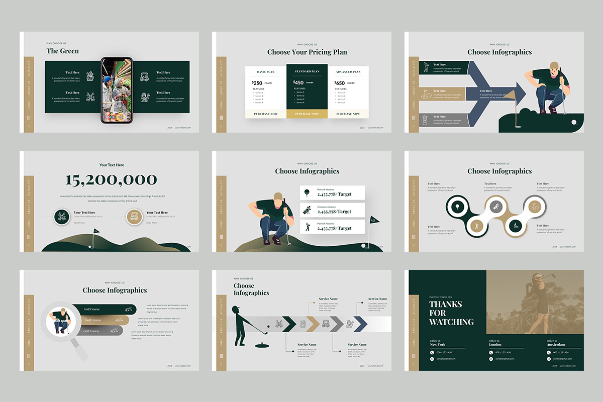 Golfmania Keynote Templates, a Presentation Template by Stock Shape (Photo 3 of 4)