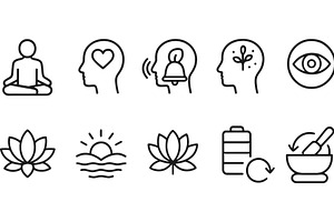 Vector illustration of line icons, an Object Illustration by ZinetroN