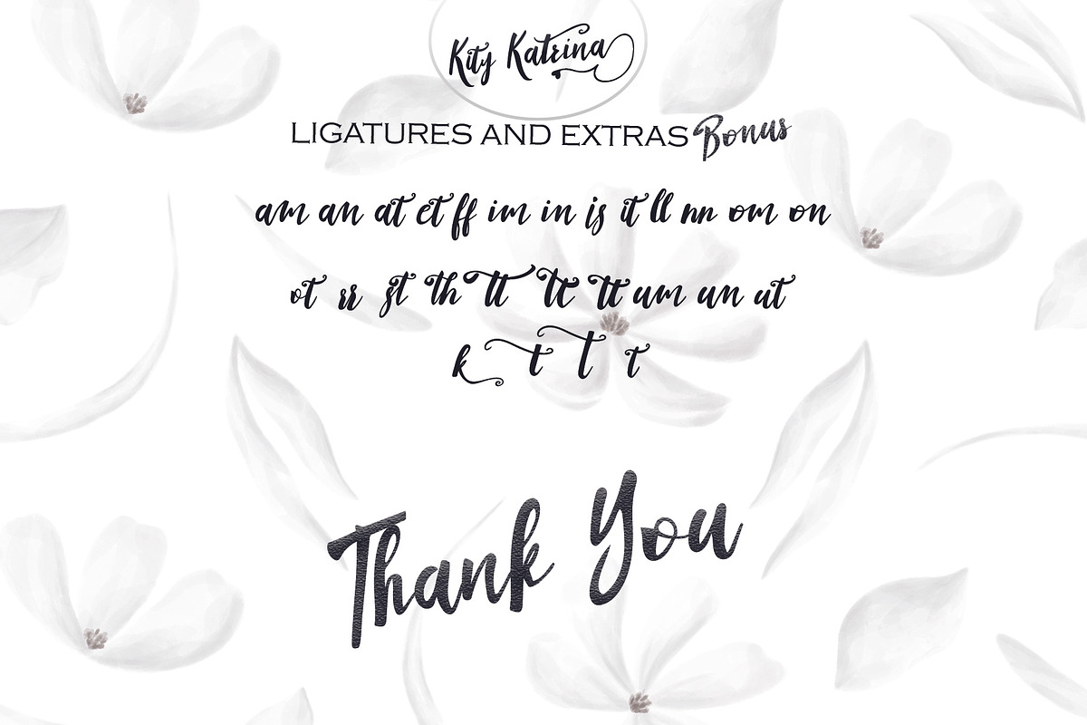 Kity Katrina Script Font, a Script Font by Design Dukkan (Photo 14 of 14)