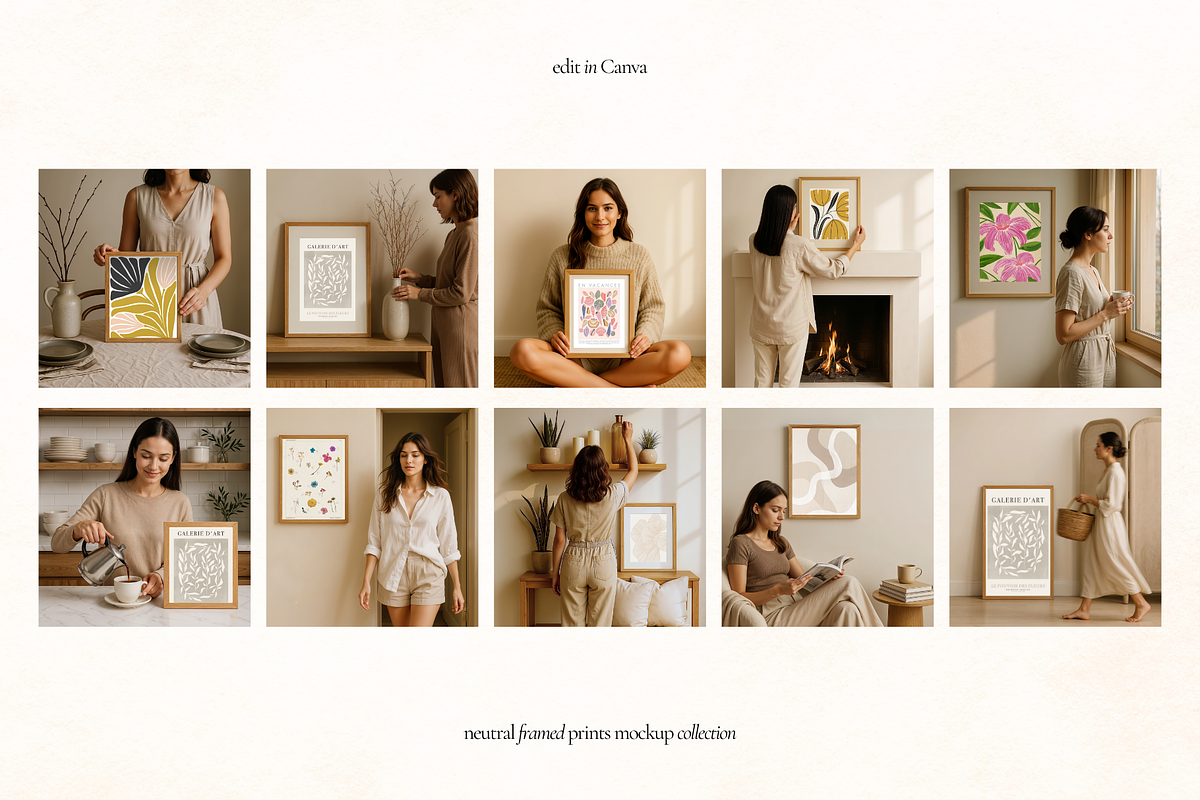 50 Frame Mockups for Canva, a Household Mockup by Matisse Studio (Photo 7 of 10)