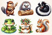 Woodland Cute Baby Animals Clipart, an Illustration by Dream Creation (Thumbnail 3 of 6)
